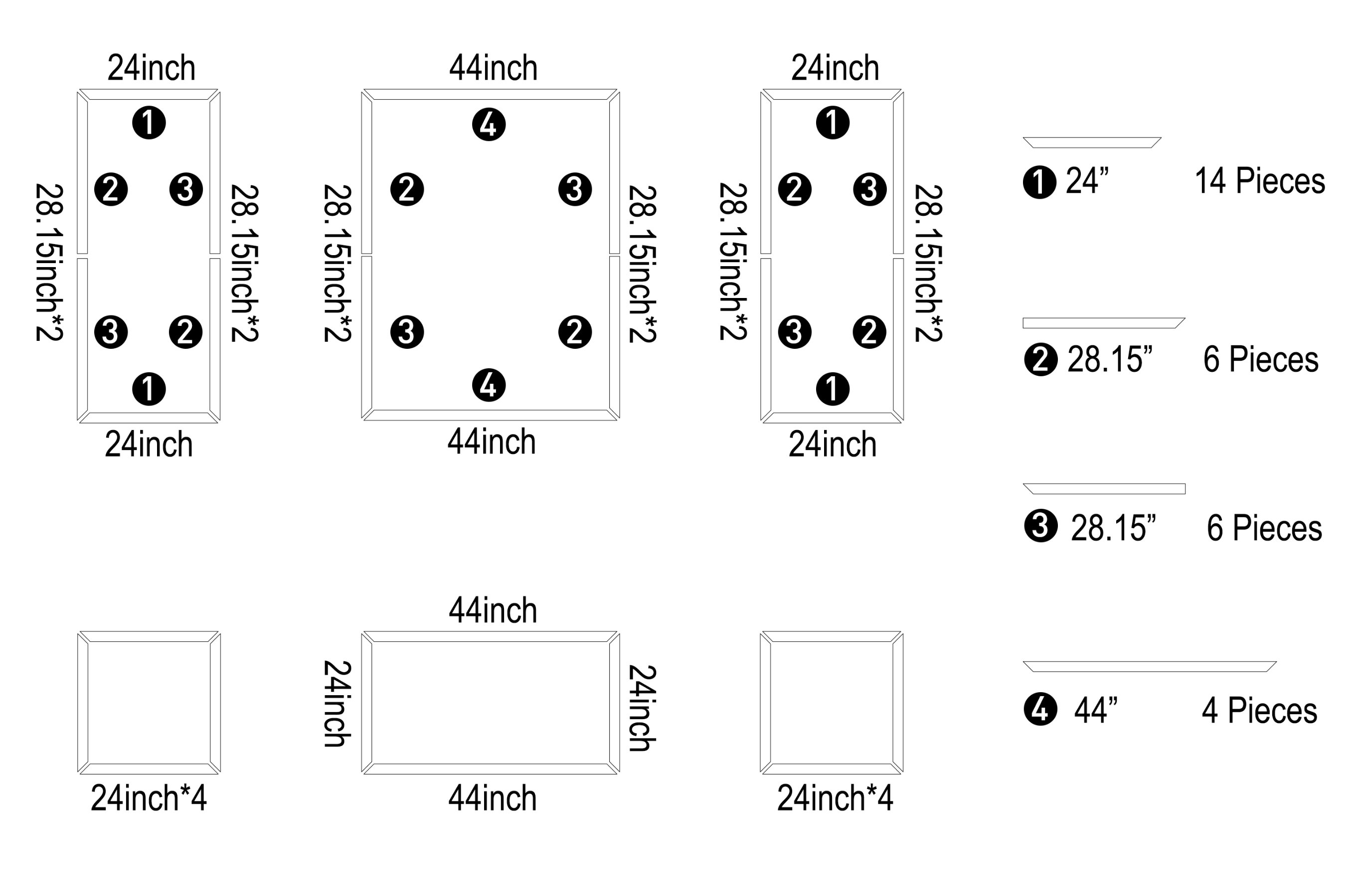 Grand Feature Wall Trim - Set