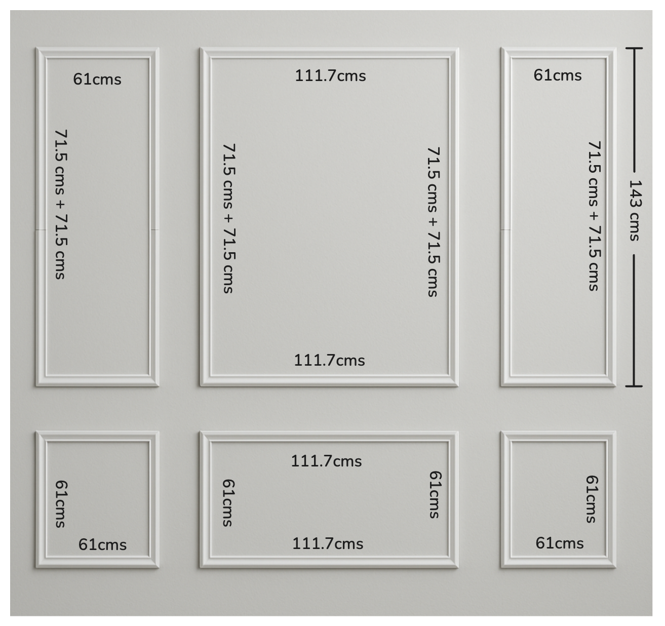 Grand Feature Wall Trim - Set