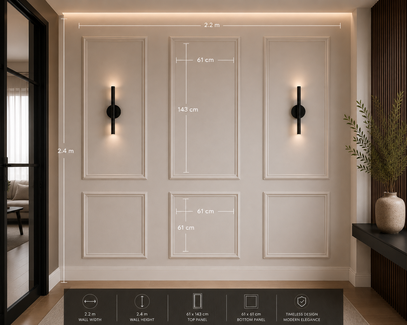 Classic Panel Trim - Pack of 3