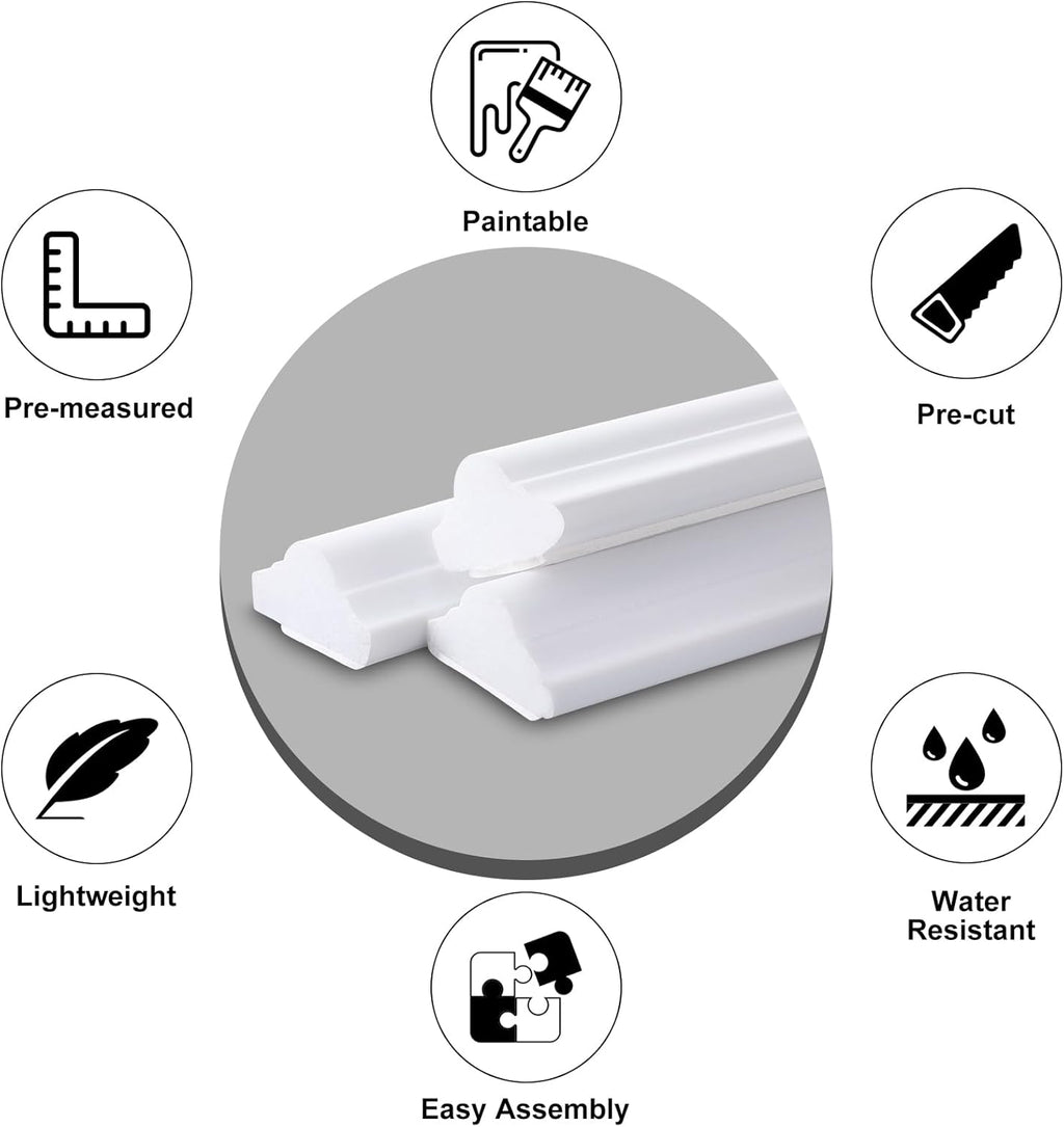 Half-wall Wainscot Panel Trim - Set
